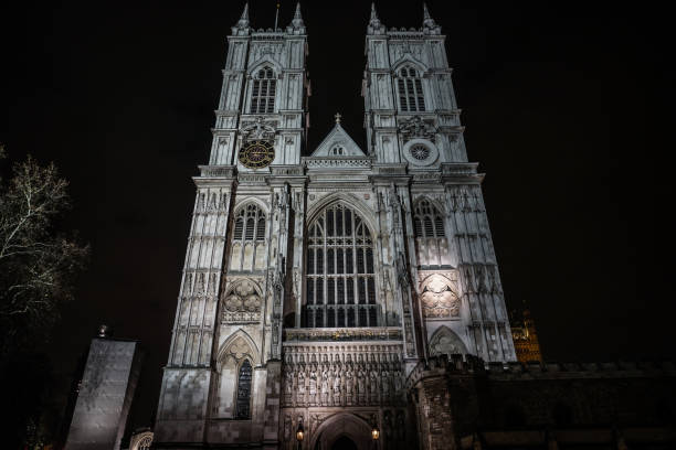 istock Westminster Abbey of night view (London) 1308444976