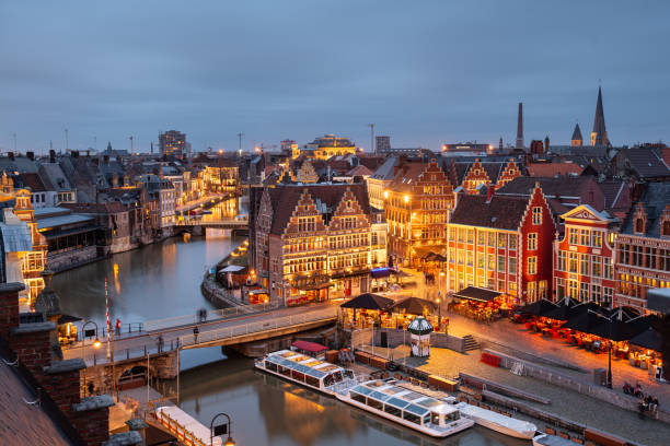 istock Ghent, Belgium Old Town Skyline 1308450433