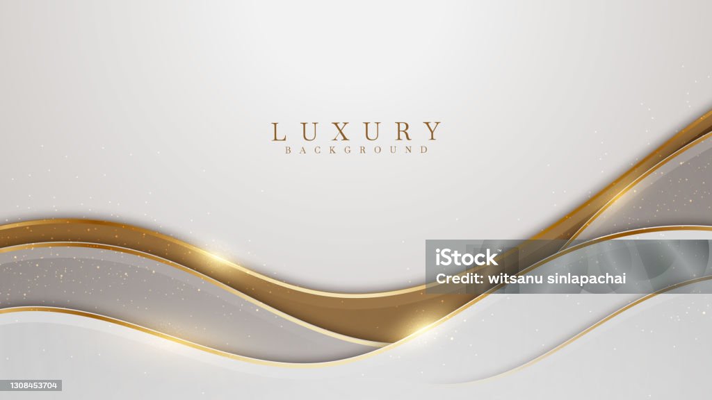 Elegant White Overlap Brown Shade Background With Line Golden Elements  Realistic Luxury Paper Cut Style 3d Modern Concept Stock Illustration -  Download Image Now - iStock