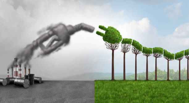 istock Gas Nozzle And Electric Vehicle Energy 1308455464