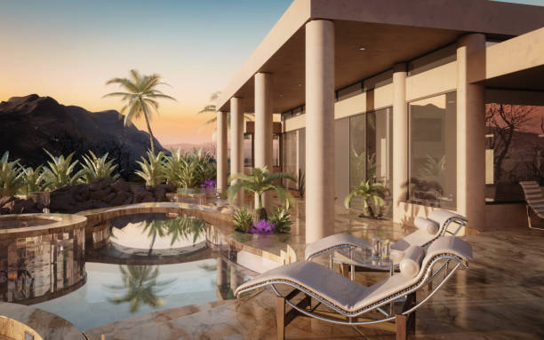 istock Exclusive Luxury Villa with Swimming Pool 1308456345
