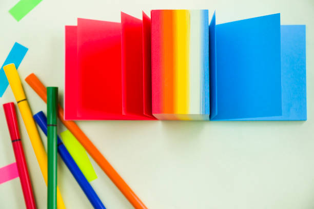 istock Colorful paper background, paper board and empty space for text, cardboard 1308458063