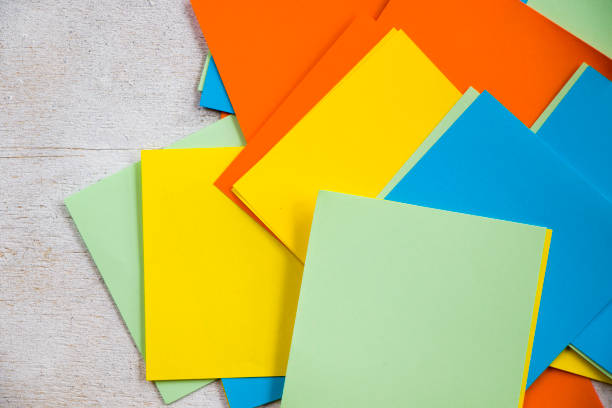 istock Colorful paper background, paper board and empty space for text, cardboard 1308458794