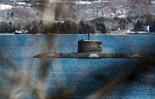 A submarine, identified as the ONONDAGA, has been removed from the waters of Rimouski, Canada