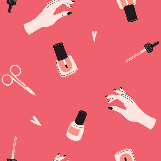 195 Cartoon Of The Nails Painted Illustrations & Clip Art - iStock