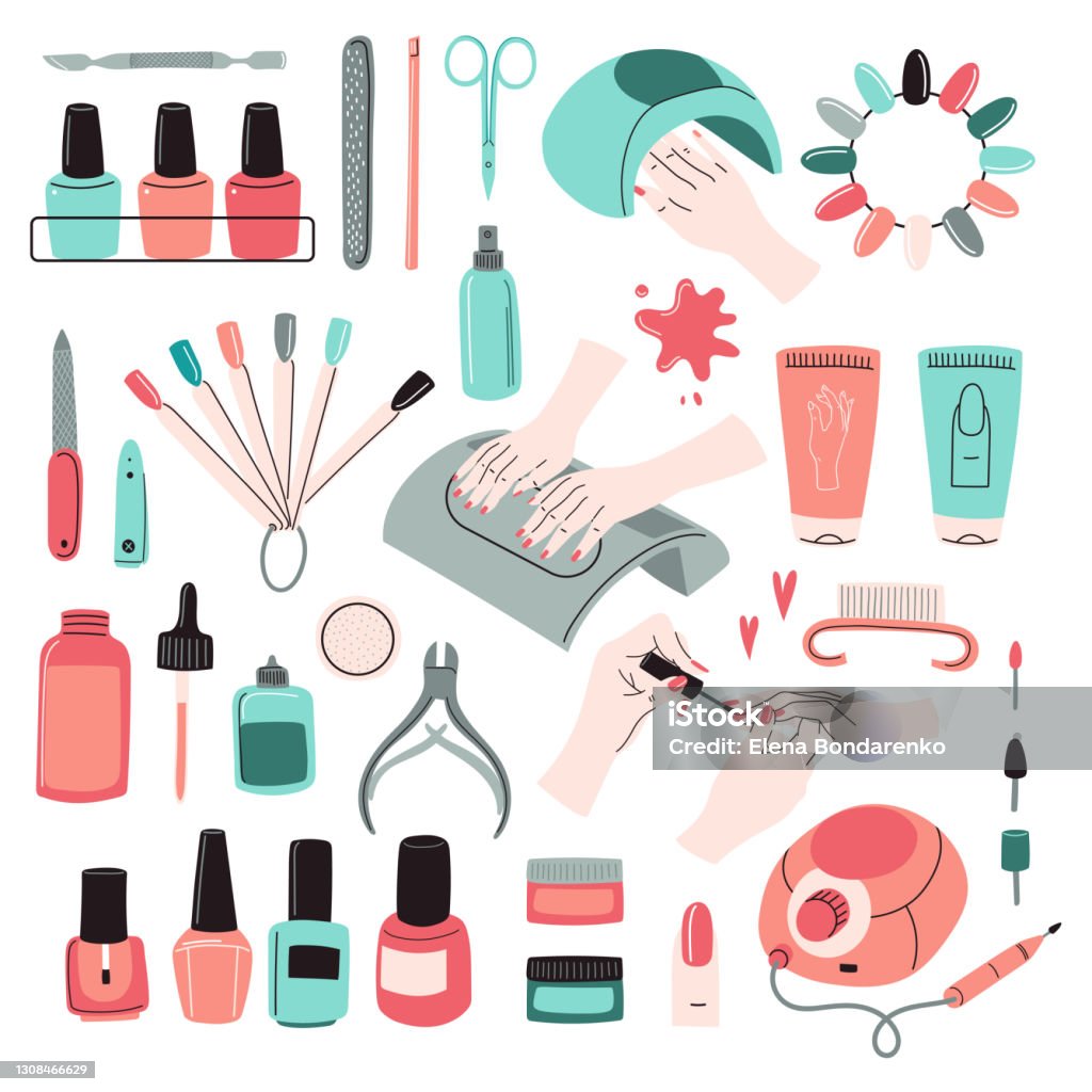 Manicure Tools Kit Accessories Equipment Set Nail Polish File Scissors Hand Cream Electric Drill Uv Lamp Cuticle Nipper Etc Professional Studio Beauty Salon Doodle Vector Illustration Stock Illustration - Download Image Now - Manicure Tools Kit Accessories Equipment Set Nail Polish File Scissors Hand Cream Electric Drill Uv Lamp Cuticle Nipper Etc Professional Studio Beauty Salon Doodle Vector Illustration Stock Illustration - Download Image Now -