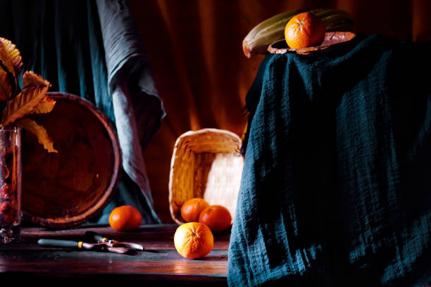 still life of oranges