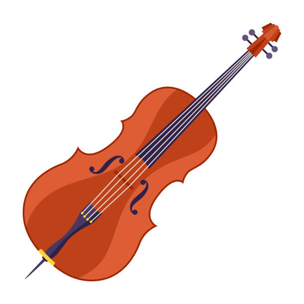 illustration des kontrabasses. musikinstrument für konzertplakat. - guitar classical music classical style jazz stock-grafiken, -clipart, -cartoons und -symbole