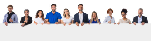 istock Business people holding banner 1308470015