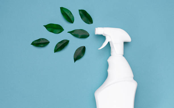 istock Eco spray for safe cleaning with fresh green leaves 1308470861