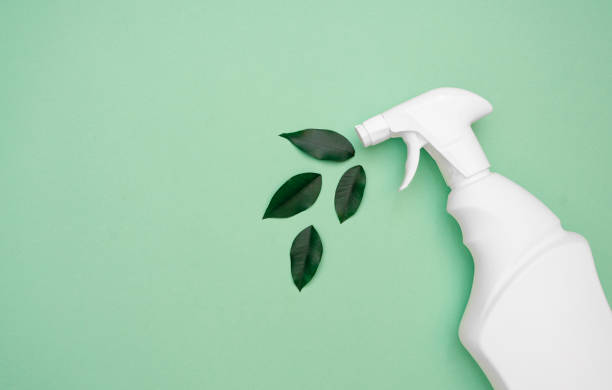 istock Eco spray for safe cleaning with fresh green leaves 1308470880
