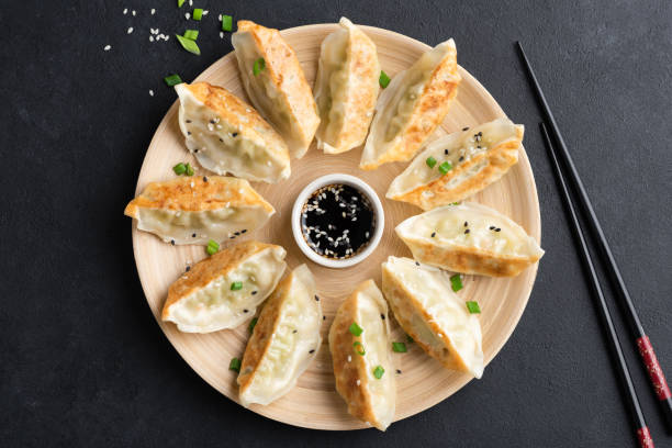 istock Chinese fried dumplings Gyoza or Jiaozi 1308479001