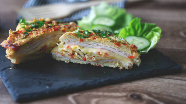 istock French toast omelette sandwich simple and easy breakfast dish . Indian bread omelette egg and cheese 1308481064