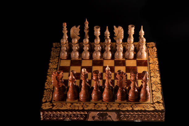 Chess with randomly placed pieces before the start of the game