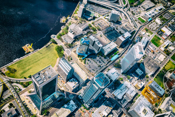 Over Downtown Jacksonville Florida