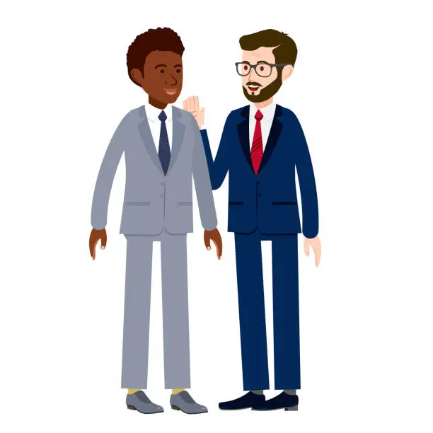 Vector illustration of two guys