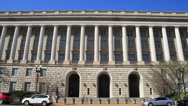 Internal Revenue Service  (IRS) Building - Washington, DC - Panning wide shot