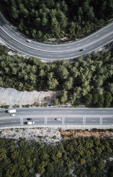 istock aerial above view mountain roads 1308497943