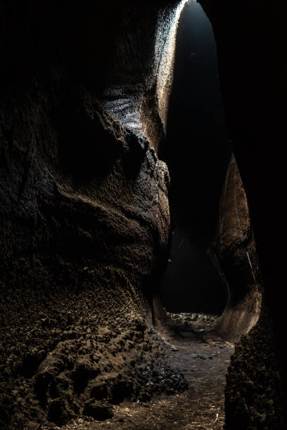 istock View from inside of Serracozzo volcanic cave on mount Etna, Italy 1308500604
