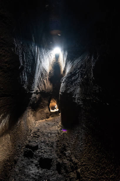 istock View from inside of Serracozzo volcanic cave on mount Etna, Italy 1308501298