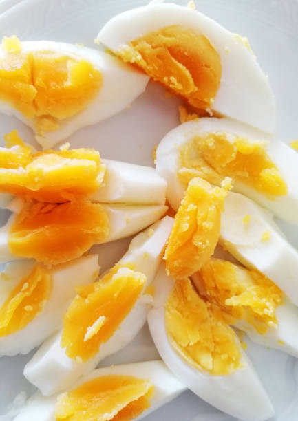 Medium boiled egg medium boiled egg turkish breakfast boiled egg cut out stock pictures, royalty-free photos & images