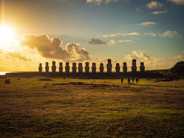 istock Sunrise at Ahu Tongariky (Easter Island) 1308511663