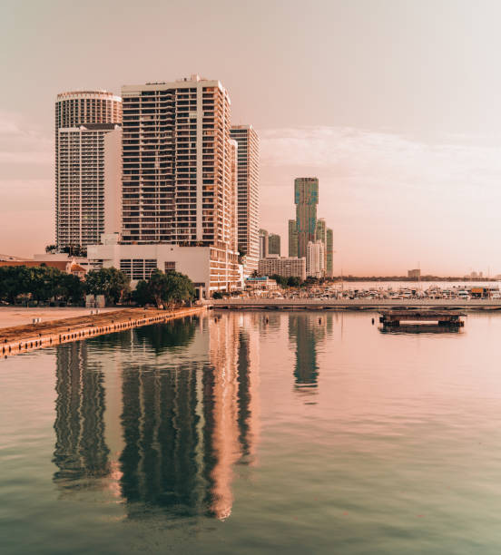 istock miami scene bridge buildings sky reflections 1308511830