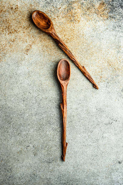 istock Rustic vintage wooden spoons on concrete background 1308512020