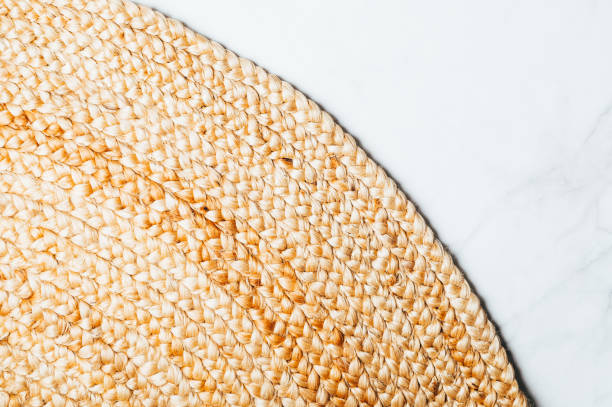 istock Jute rug, natural fiber carpet, 1308520253