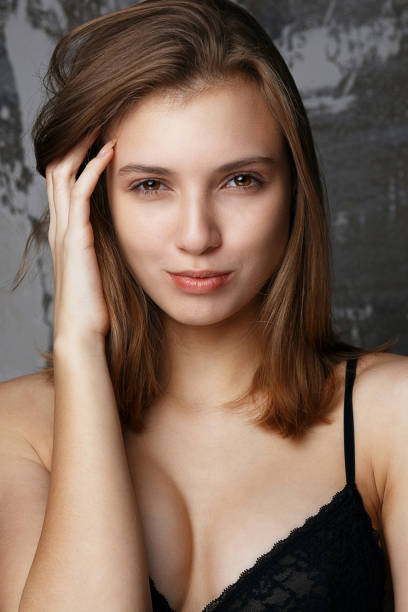 istock Test shooting for flirty brunette girl 1308520335