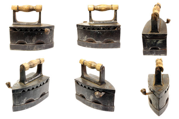 istock Old iron isolated on a white background. Antique, vintage iron. 1308521362