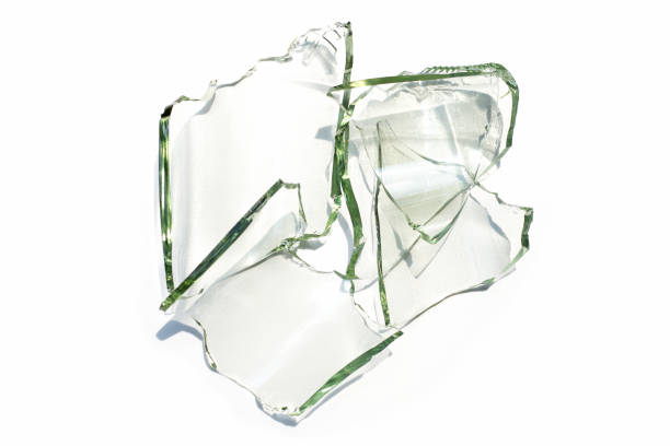 istock Glass shards isolated on white 1308522284