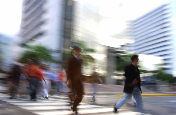 istock People walking on the street blurred motion 1308529166