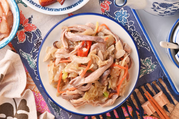 istock Stir-fried Chinese sauerkraut with pork stomach 1308532290