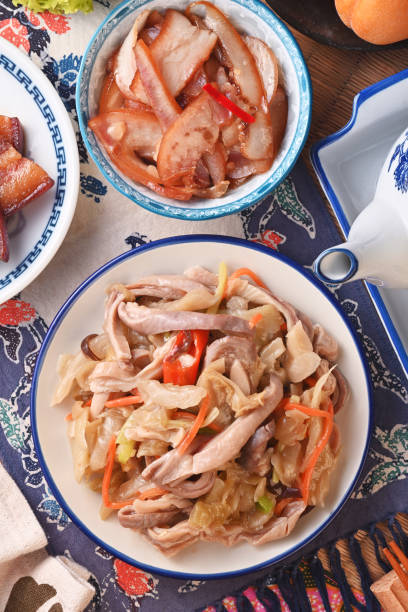 istock Stir-fried Chinese sauerkraut with pork stomach 1308532292