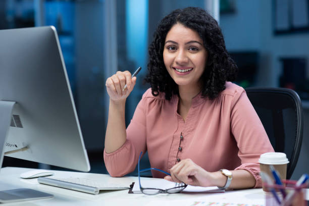 Young business woman - stock photo