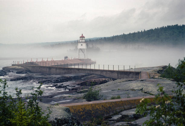 istock Grand Marais Artists' Point Breakwater & Lighthouse - 2005 1308545604