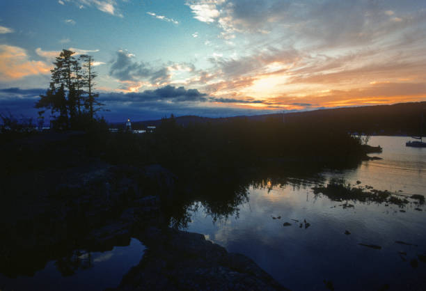 Grand Marais Sunset Wide View - 1988