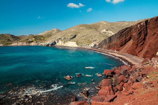 Costa Quebrada beach Playa de Arnia in Pielagos of Cantabria in northern Spain