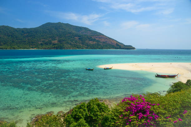 istock Beautiful white sand beach and sea at koh Lipe 1308556815