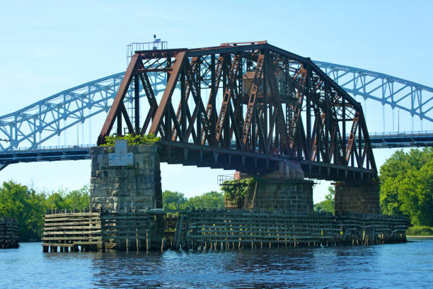 Arrigoni Bridge and railroad bridge on the Connecticut River.