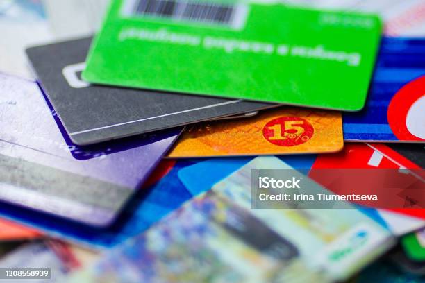 Focus On The Card With A 15 Discount Lots Of Discount Discount Cards Stock Photo - Download Image Now