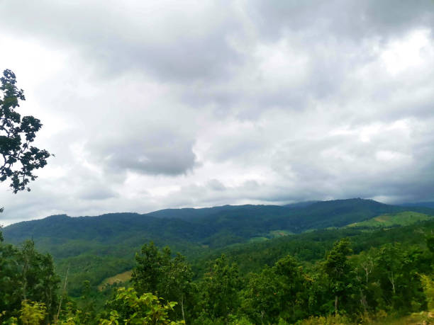 istock View of mountain and cloudy sky. 1308567237