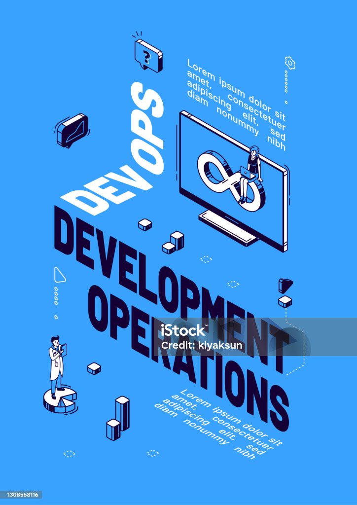 Vector Poster Of Devops Development Operations Stock Illustration ...