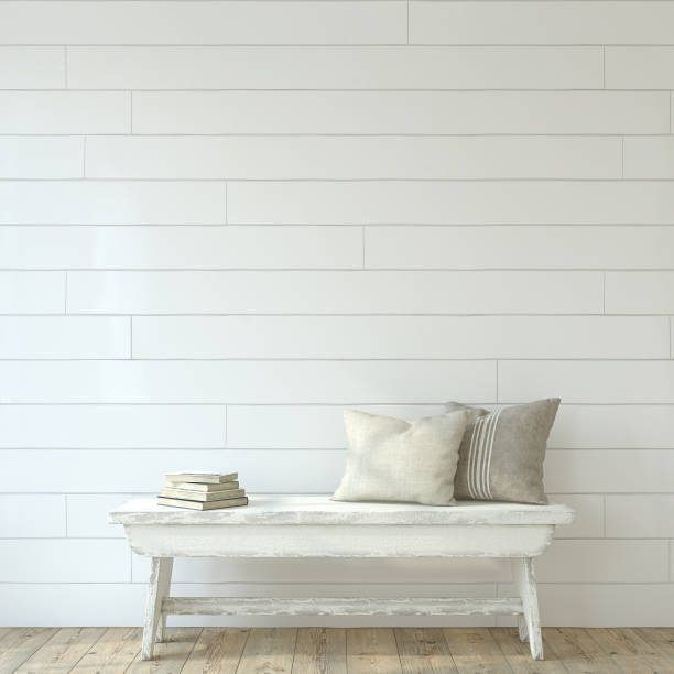 istock Farmhouse entryway. Interior mockup. 3d render. 1308568167