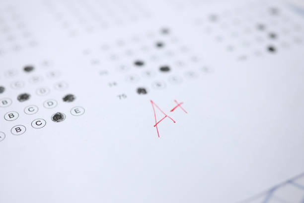 istock Choice of answers with marked results in test 1308568449