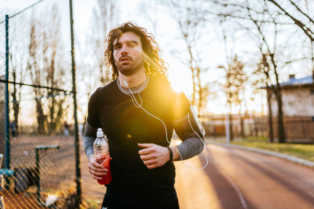 istock Running with the favorite music is so easy 1308569776