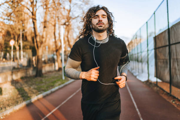 istock Running with the favorite music is so easy 1308569821