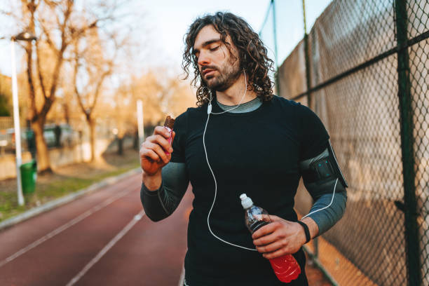 istock Protein bar and energy drink 1308569826