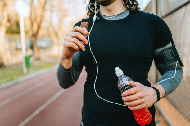 istock Protein bar and energy drink 1308570026